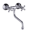 Excellent Quality Exquisite Double Handle Kitchen Sink Faucets, Kitchen Sink Faucet Double Handle Portable Health Faucet